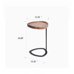 Stylish Ash Wood and Steel Side Table - Modern Accent Furniture for Any Room hrn-5255