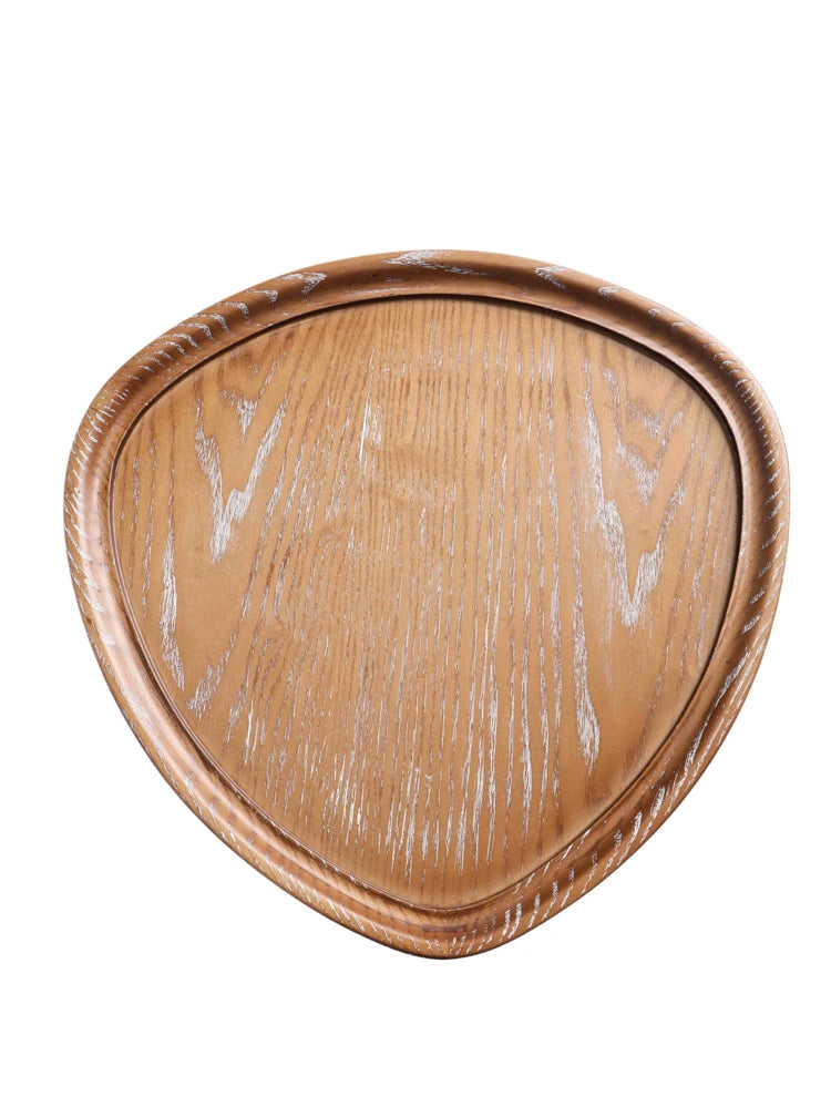 Stylish Ash Wood and Steel Side Table - Modern Accent Furniture for Any Room hrn-5255