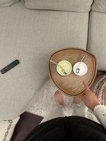 Stylish Ash Wood and Steel Side Table - Modern Accent Furniture for Any Room hrn-5255