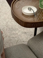 Stylish Ash Wood and Steel Side Table - Modern Accent Furniture for Any Room hrn-5255