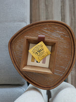 Stylish Ash Wood and Steel Side Table - Modern Accent Furniture for Any Room hrn-5255