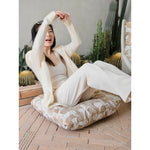 Luxurious Down & Silk Floss Rocking Chair with Beech Wood & Synthetic Leather Accent - Perfect for Stylish Relaxation hrn-5256