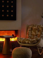 Luxurious Down & Silk Floss Rocking Chair with Beech Wood & Synthetic Leather Accent - Perfect for Stylish Relaxation hrn-5256