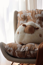 Luxurious Down & Silk Floss Rocking Chair with Beech Wood & Synthetic Leather Accent - Perfect for Stylish Relaxation hrn-5256