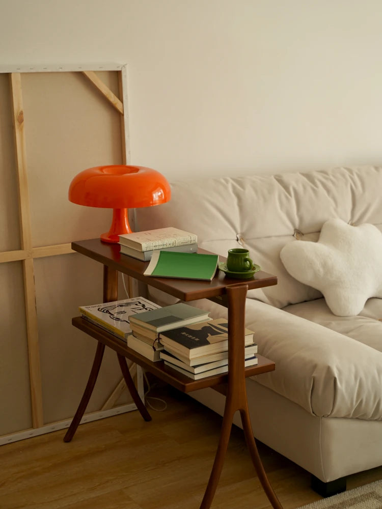 Stylish Rubber Wood Side Table with Synthetic Leather Accents – Perfect for Any Space! hrn-5258