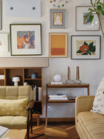 Stylish Rubber Wood Side Table with Synthetic Leather Accents – Perfect for Any Space! hrn-5258