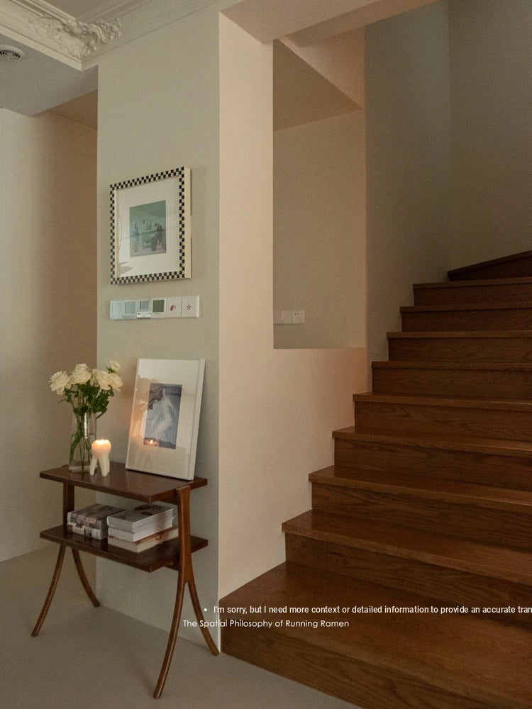 Stylish Rubber Wood Side Table with Synthetic Leather Accents – Perfect for Any Space! hrn-5258