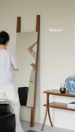 Stylish Rubber Wood Side Table with Synthetic Leather Accents – Perfect for Any Space! hrn-5258