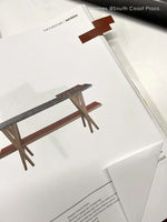 Stylish Ash Wood Console Table with Multi-layer Board and Synthetic Leather Accents hrn-5260