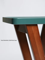 Stylish Ash Wood Console Table with Multi-layer Board and Synthetic Leather Accents hrn-5260