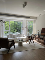 Stylish Ash Wood Console Table with Multi-layer Board and Synthetic Leather Accents hrn-5260