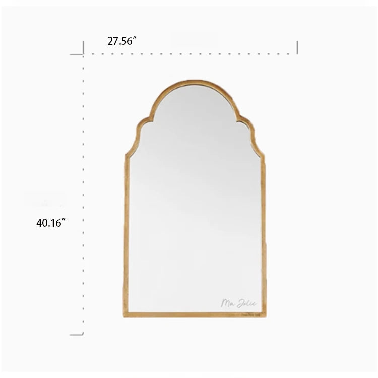 Elegant Beech Wood Mirror with Glass Finish - Stylish Home Décor Accent for Any Room hrn-5261