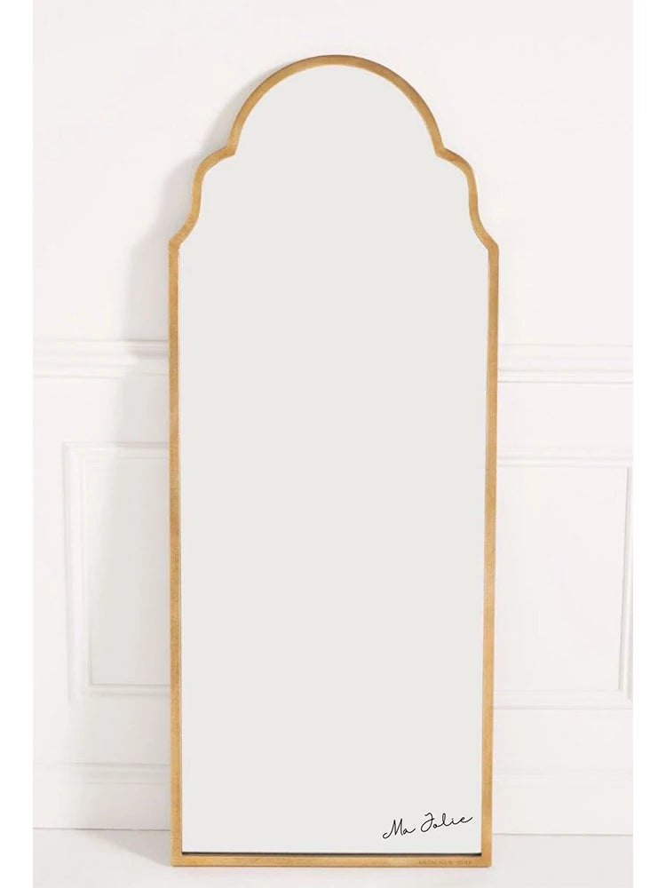 Elegant Beech Wood Mirror with Glass Finish - Stylish Home Décor Accent for Any Room hrn-5261