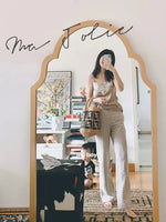 Elegant Beech Wood Mirror with Glass Finish - Stylish Home Décor Accent for Any Room hrn-5261