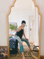 Elegant Beech Wood Mirror with Glass Finish - Stylish Home Décor Accent for Any Room hrn-5261