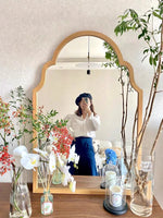 Elegant Beech Wood Mirror with Glass Finish - Stylish Home Décor Accent for Any Room hrn-5261