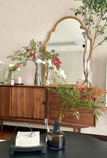 Elegant Beech Wood Mirror with Glass Finish - Stylish Home Décor Accent for Any Room hrn-5261