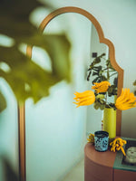 Elegant Beech Wood Mirror with Glass Finish - Stylish Home Décor Accent for Any Room hrn-5261