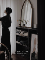 Elegant Beech Wood Mirror with Glass Finish - Stylish Home Décor Accent for Any Room hrn-5261