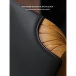 Stylish Cowhide and Ash Wood Stool - Modern Hexagonal Design for Any Space hrn-5262