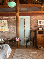 Stylish Cowhide and Ash Wood Stool - Modern Hexagonal Design for Any Space hrn-5262