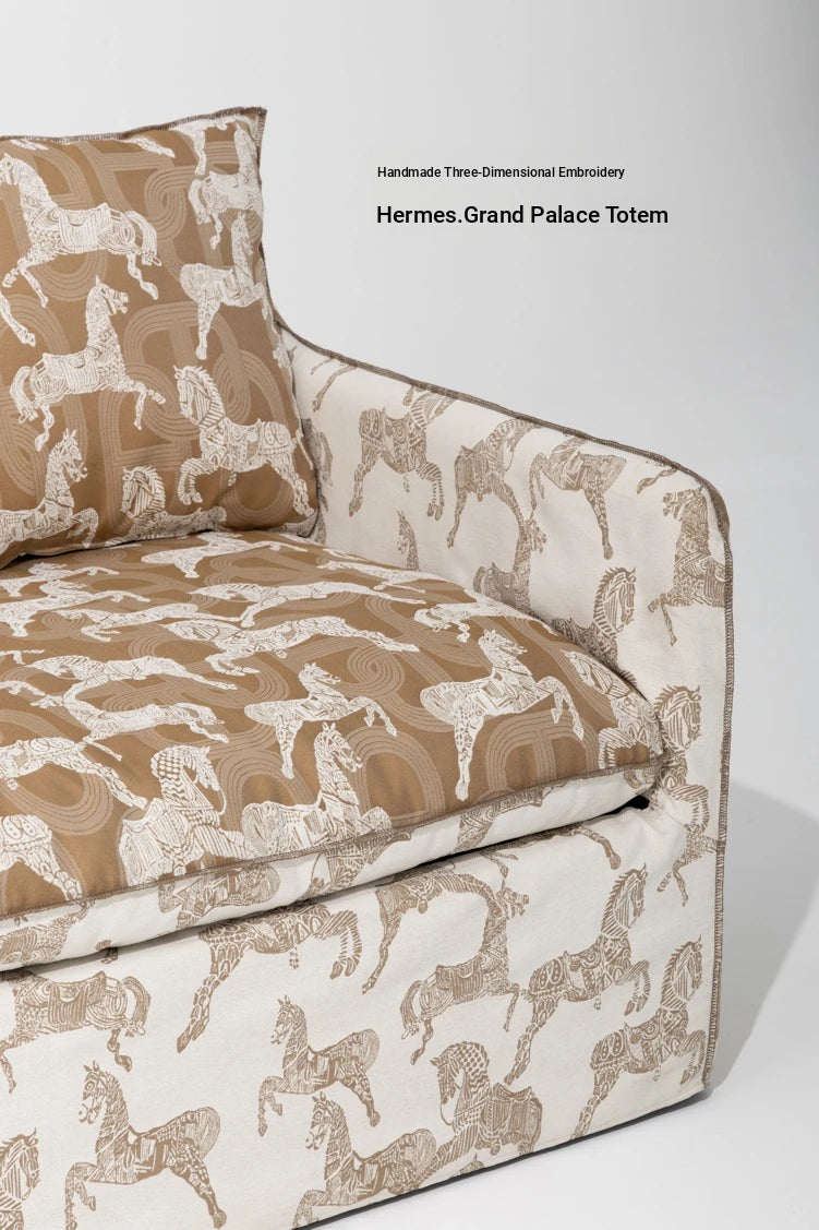 Luxurious Pine Chair with Down and Cotton-Ramie Upholstery – Perfect for Cozy Living Spaces hrn-5264