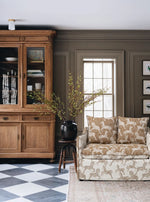 Luxurious Pine Chair with Down and Cotton-Ramie Upholstery – Perfect for Cozy Living Spaces hrn-5264
