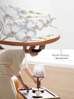 Stylish Elm Wood Nightstand with Removable Synthetic Leather Tray – Modern Multi-Functional Design hrn-5265