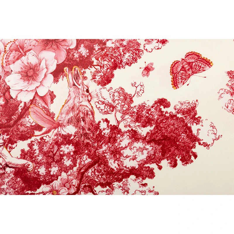 Elegant Birch Side Table with Floral Design – Modern Accent for Living Room or Bedroom hrn-5266