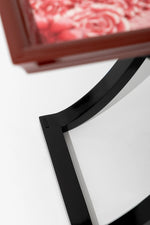 Elegant Birch Side Table with Floral Design – Modern Accent for Living Room or Bedroom hrn-5266