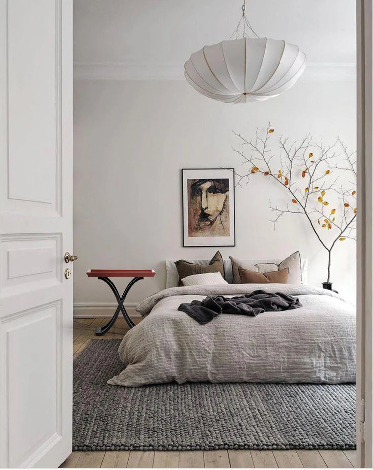 Elegant Birch Side Table with Floral Design – Modern Accent for Living Room or Bedroom hrn-5266