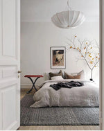 Elegant Birch Side Table with Floral Design – Modern Accent for Living Room or Bedroom hrn-5266