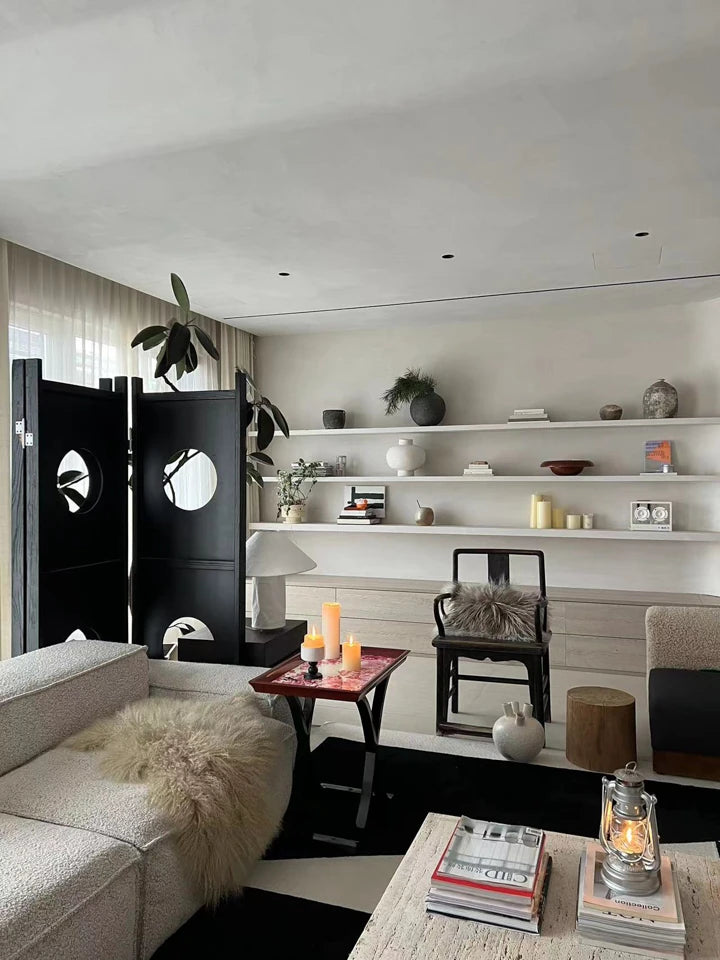 Elegant Birch Side Table with Floral Design – Modern Accent for Living Room or Bedroom hrn-5266