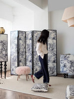 Elegant Birch Side Table with Floral Design – Modern Accent for Living Room or Bedroom hrn-5266