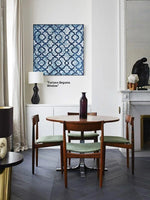 Elegant Birch Side Table with Floral Design – Modern Accent for Living Room or Bedroom hrn-5266