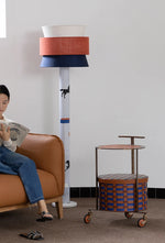 Stylish PU Leather Side Table with Stainless Steel Accents and Black Walnut Wood Base – Modern Decorative Accent for Living Room and Bedroom hrn-5267