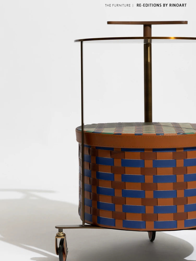 Stylish PU Leather Side Table with Stainless Steel Accents and Black Walnut Wood Base – Modern Decorative Accent for Living Room and Bedroom hrn-5267