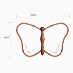 Unique Butterfly-Shaped Mirror with Solid Wood Frame - Hand-Cut Glass Design for Elegant Home Décor hrn-5268