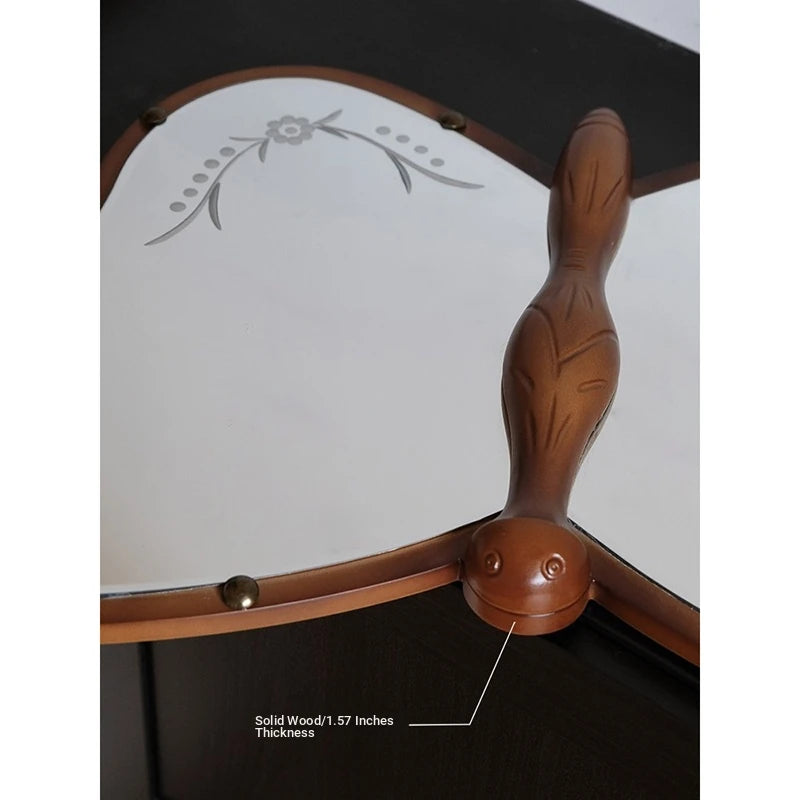 Unique Butterfly-Shaped Mirror with Solid Wood Frame - Hand-Cut Glass Design for Elegant Home Décor hrn-5268