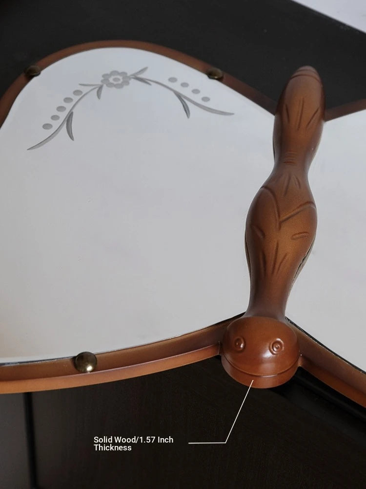 Unique Butterfly-Shaped Mirror with Solid Wood Frame - Hand-Cut Glass Design for Elegant Home Décor hrn-5268