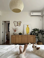 Unique Butterfly-Shaped Mirror with Solid Wood Frame - Hand-Cut Glass Design for Elegant Home Décor hrn-5268