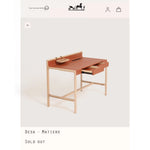 Stylish Ash Wood Computer Desk with Synthetic Leather Top - Modern Home Office Furniture hrn-5269