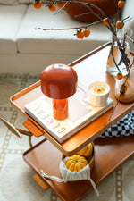 Elegant Metal and Oak Serving Cart with Copper Accents - Perfect for Entertaining hrn-5272