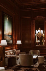 Elegant Metal and Oak Serving Cart with Copper Accents - Perfect for Entertaining hrn-5272