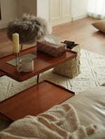 Elegant Metal and Oak Serving Cart with Copper Accents - Perfect for Entertaining hrn-5272