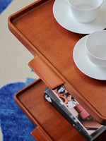 Elegant Metal and Oak Serving Cart with Copper Accents - Perfect for Entertaining hrn-5272