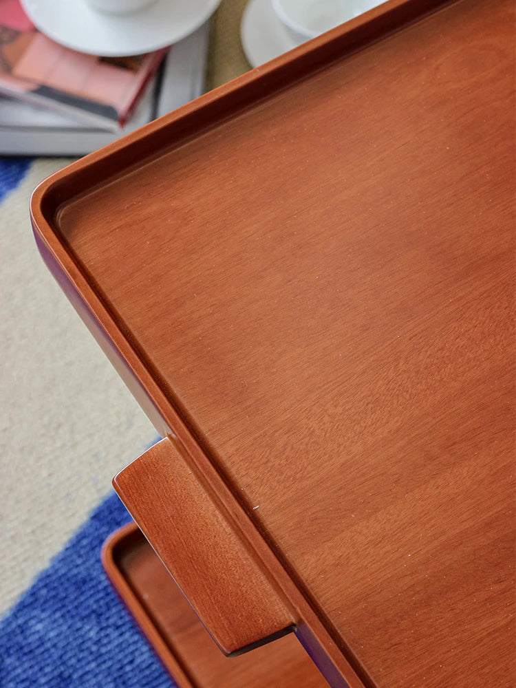 Elegant Metal and Oak Serving Cart with Copper Accents - Perfect for Entertaining hrn-5272