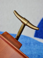 Elegant Metal and Oak Serving Cart with Copper Accents - Perfect for Entertaining hrn-5272