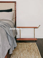 Elegant Metal and Oak Serving Cart with Copper Accents - Perfect for Entertaining hrn-5272