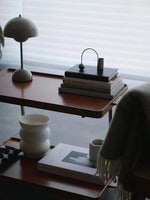 Elegant Metal and Oak Serving Cart with Copper Accents - Perfect for Entertaining hrn-5272